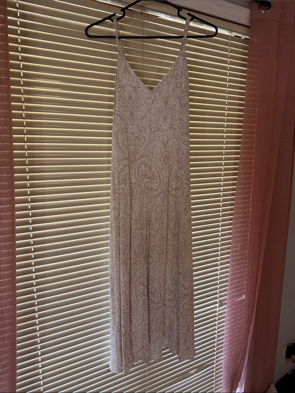 Mystree Light Pink Paisley Maxi Slip Dress